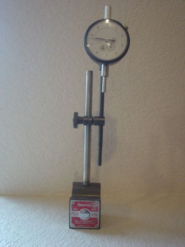 Mitutoyo 0.0001 Dial Indicator No. 2358-50 &amp; Starrett Magnetic Base Holder 657