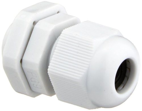 10 Pcs PG9 White Plastic Waterproof Cable Glands Joints