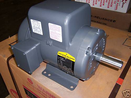 NEW SURPLUS 5 HP, 1 PHASE BALDOR ELECTRIC MOTOR