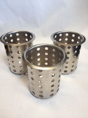 (3) Commercial Restaurant STAINLESS STEEL FLATWARE SILVERWARE UTENSIL HOLDERS