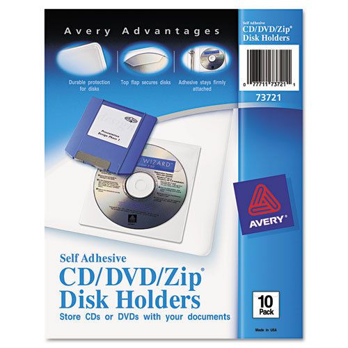 &#034;avery self-adhesive media pockets, 10/pack&#034; for sale