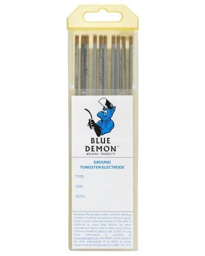 Blue Demon TE15L X  .040 X 7&#034; Tungsten Electrode, 10-Pack