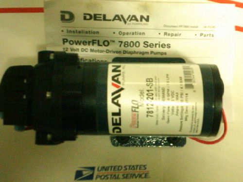 Delavan powerflo 7802-201-sb diaphragm pump 12v 60 psi 2.0 gpm on demandmfg 7/16 for sale