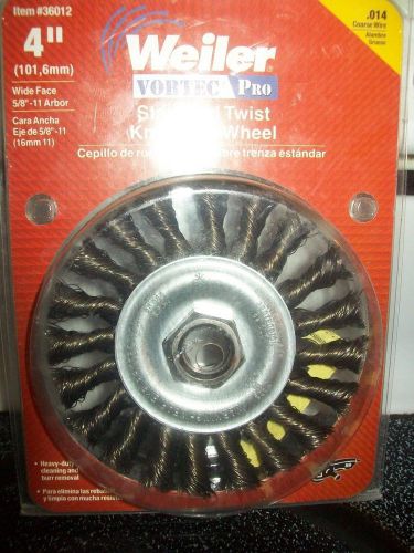 NIB &#034;WELLER VORTEC PRO 4 x 5/8  STANDARD TWIST KNOT WIRE WHEEL .014 WIRE USA