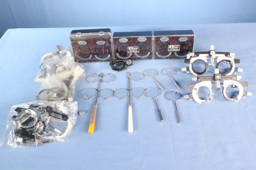 Lot of Ophthalmic Trial Lens, Glasses, Clips, etc. Ophthalmology Lot!!