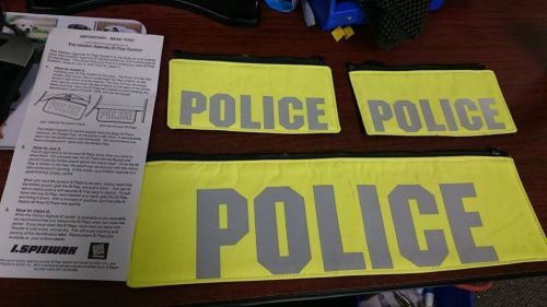 Spiewak: hidden agenda reflexite yellow flaps w/silver  police for sale