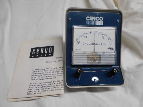 CENTRAL SCIENTIFIC CENCO 50-0-50 ANALOG GALVANOMETER 82102-01