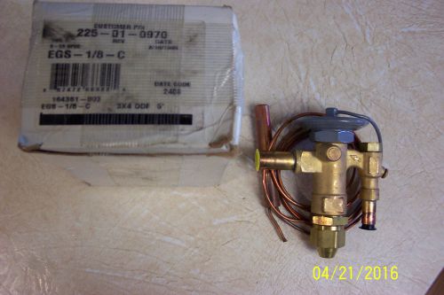 SPORLAN TXV VALVE, R-22, 3/8&#034;ODF IN X 1/2&#034;ODF OUT, 5&#039; BULB, EGS-1/8-C, HVAC, NEW