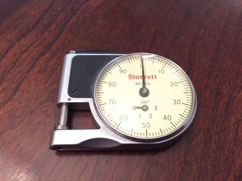 Vtg L. S. Starrett No 1010 Pocket Dial Thickness Gauge ATHOL MASS , USA w/case