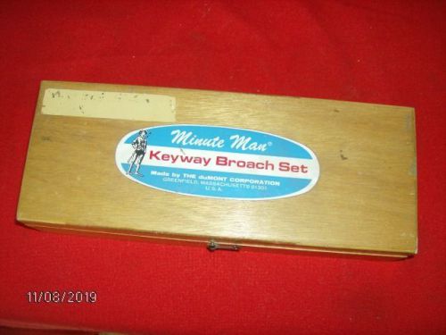 Dumont Machinist Tool Tools Minute Man Keyway Broach Set in Case NICE!!!