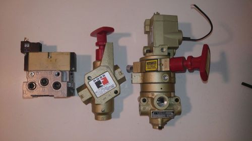 (4) Ross Valves: 3 way Pneumatic Solenoid Valve, Lockout &amp; Exhaust + Bar 2-10