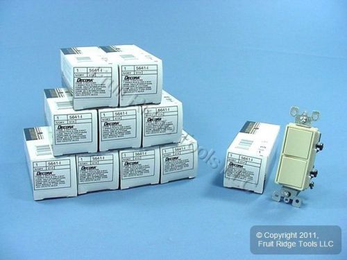 10 Leviton Ivory Decora SP/3-Way DOUBLE Light Switches Duplex Rocker 5641-I