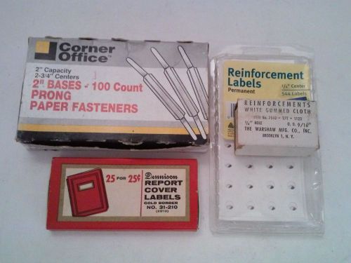 Avery Permanent Hole Reinforcement Labels, Corner Office 2 Prong Bases Fastener,