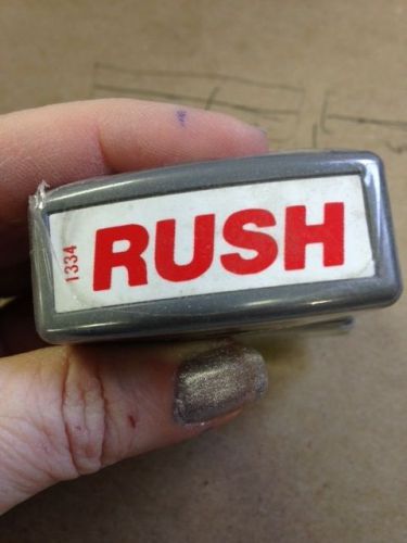 X-Stamper Self-Inking RUSH Stamp, Red Ink