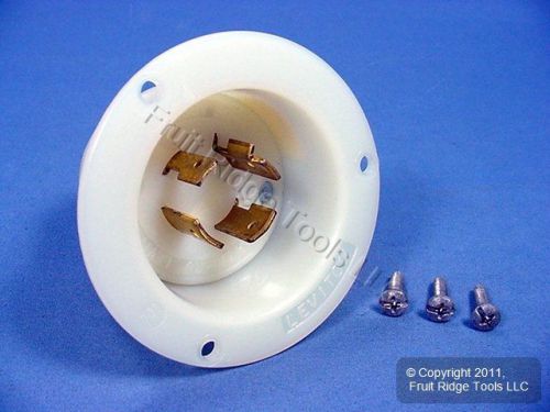 Leviton l15-20 twist locking flanged inlet plug nema l15-20p 20a 250v 2425 boxed for sale