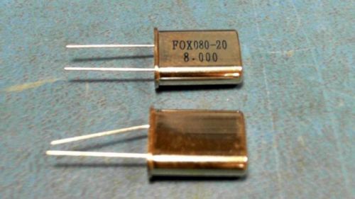 41-PCS FREQUENCY CRYSTAL 8MHZ 20PF 2-PIN HC-49/ULF FOX FOX080-20 08020 FOX08020