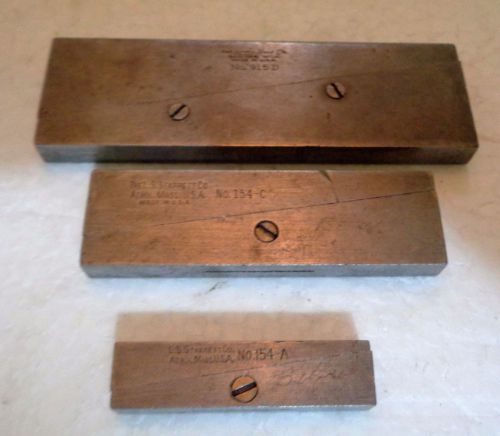 VINTAGE Starrett # 154-A &amp; 154-C &amp; Lufkin 915D Adjustable Parallels