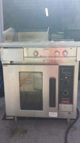 Lang Electric 30&#034; Range w/ 2 Burners 18&#034; Griddle &amp; Convection Oven Base