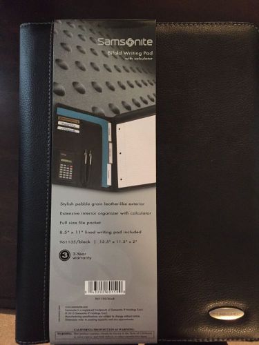 Samsonite bifold Writing Pad Padfolio With Calculator