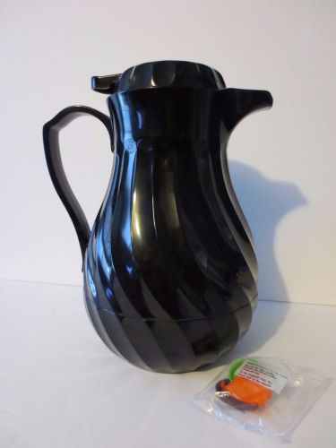 NEW Black Hormel &#034;Connoisserve&#034; Swirl Design Insulated Carafe - 64 Oz - 4022/64