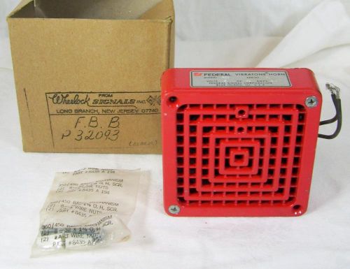 Vintage Federal Vibratone Horn Audible Signal Alarm Model 350 Series B1 New NOS