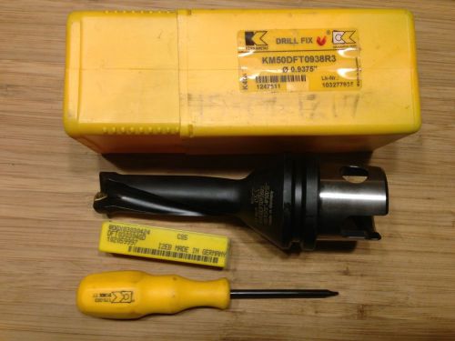 KENNAMETAL INDEXABLE DRILL KM50DFT0938R3 .9375&#034; DIA 3xD + 10 INSERTS NEW