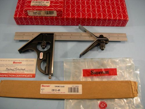 New starrett no.c33hc-12-4r 12&#034; 3pc combination sqtoolmaker machinist mechanic for sale