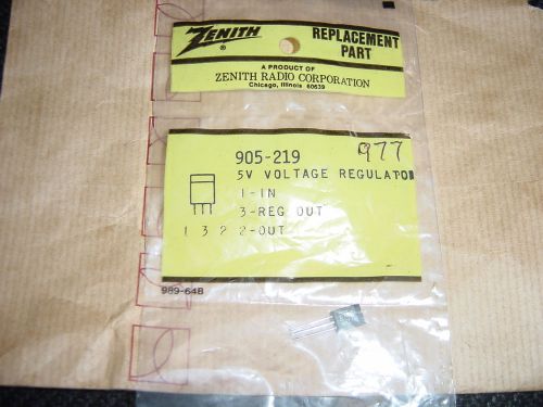 ZENITH 905-219 POSITIV VOLTAGE REGULATOR 5V 100mA REPL NTE977, ECG977