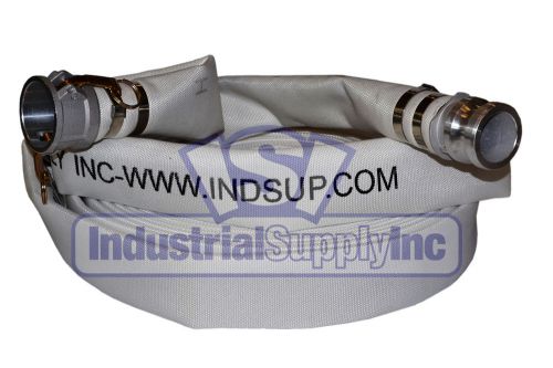 3&#034; x 50&#039; ultimate single jacket lay-flat mill hose coupled w/aluminum camlocks for sale