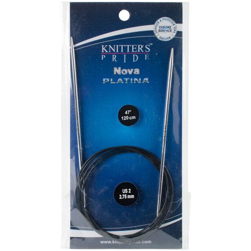 &#034;Nova Platina Fixed Circular Needles 47&#034;&#034;-Size 2/2.75mm&#034;