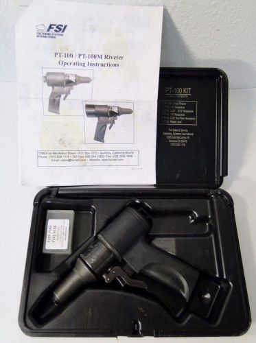 FSI PT-100 AIR RIVETER KIT (needs repair) AIRCRAFT TOOLS