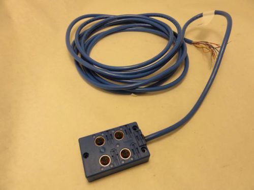 155787 New-No Box, Turck VB 4X1.5N-5 Junction Box, 4-Port, 100VDC, 9A, 16&#039; Cable