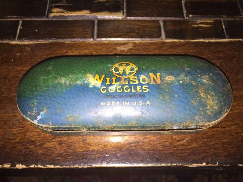 Willson goggles case metal tin glasses saftey Reading PA sunglasses steam punk