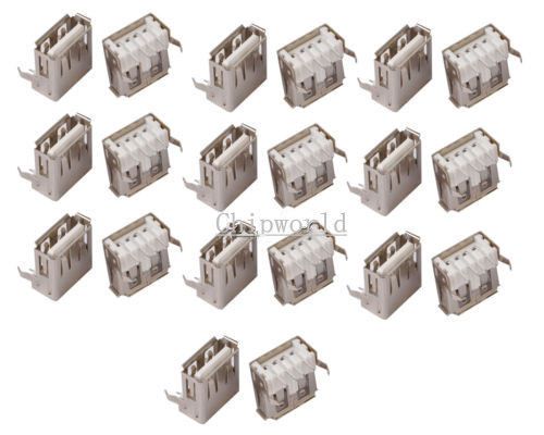 100PCS USB short Female Type A female socket Connector USB A Type