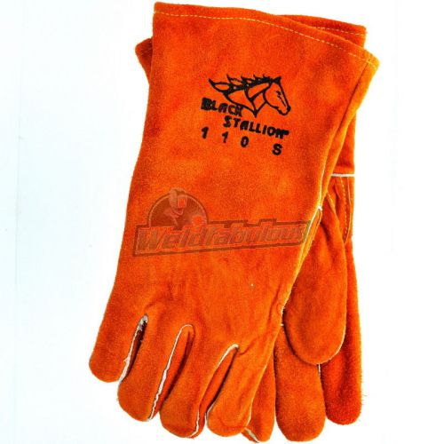 Revco Black Stallion 110 Standard Split Cowhide Stick Welding Gloves, Small