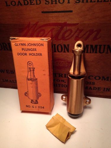 Ingersoll Rand Glynn Johnson Plunger Door Stop No GJ 1154 Brass! New Old Stock.