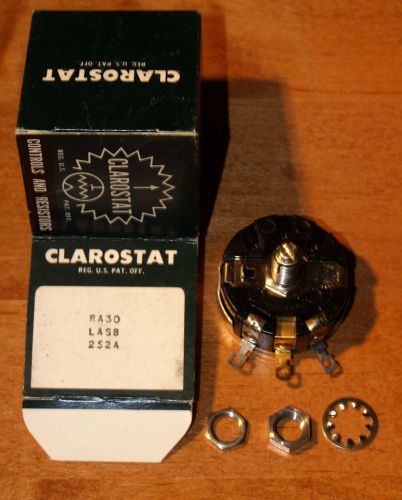 NOS Clarostat Wirewound 2.5K Ohm 4 watt Potentiometer RA30LASB252A