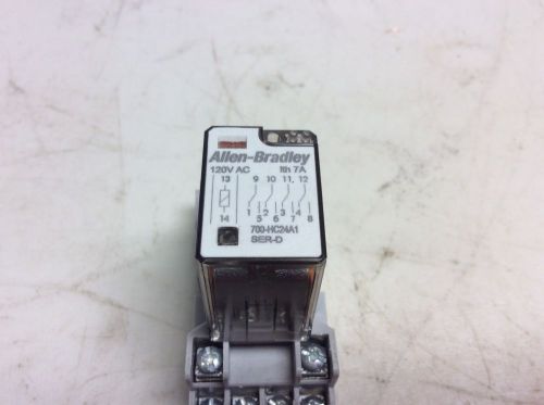 Allen Bradley 700-HC24A1 Pilot Relay w/ Base 120 VAC 7 Amp 700HC24A1