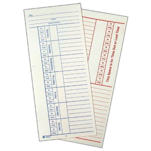 Adams 2-Sided Time Cards - 500 ct.