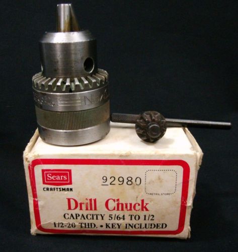 VINTAGE SEARS CRAFTSMAN DRILL CHUCK CAP 5/64 to 1/2 No.9-2980