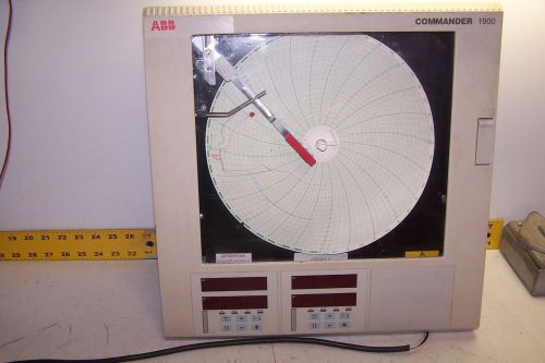 ABB COMMANDER 1900 CHART RECORDER C1922RA001100000STD CIRCULAR DIGITAL RECORDER