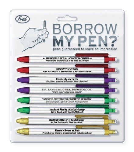 Fred Borrow My Pen Fun Pen Set