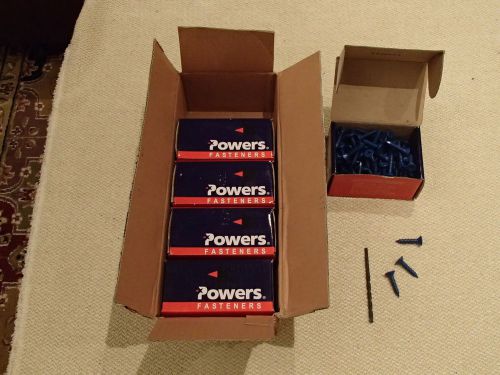 500 POWERS FASTENERS + 5 BITS TAPPER PERMA-SEAL 1/4X1 1/4&#039;&#039; CONCRETE SCREW 02760