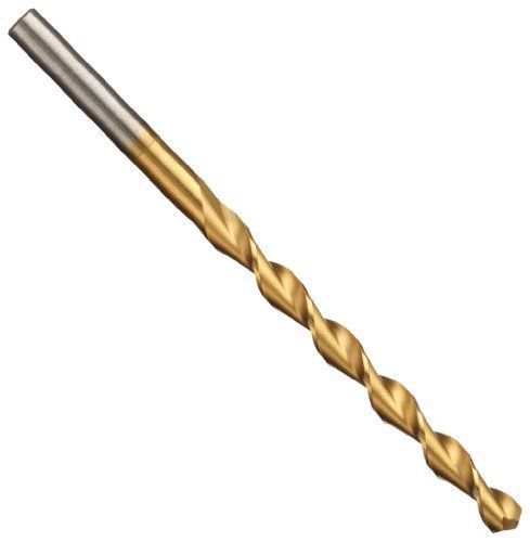 Cleveland 2065TN High Speed Steel Jobbers Length Drill Bit  TiN Coated  Round Sh