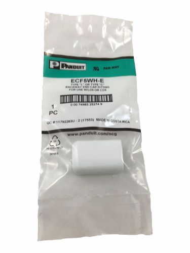 Panduit Type &#034;L&#034; or Type &#034;C&#034; Raceway End Cap Fitting (ECF5WH-E)