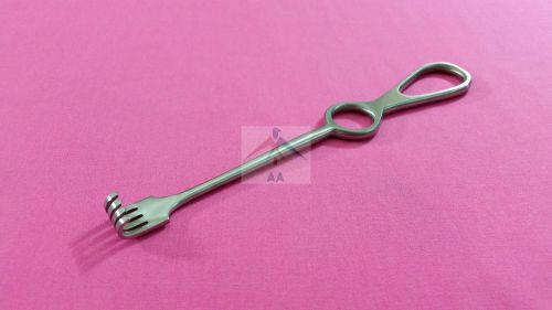 PREMIUM O.R GRADE VOLKMAN HOOK RETRACTOR 8.5&#034; BLUNT 4-PRONGS RING HANDEL