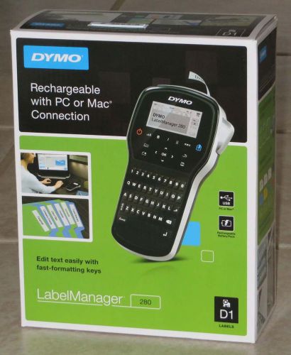 DYMO LabelManager 280 Rechargeable Hand-Held Label Maker/Label Printer: NEW!