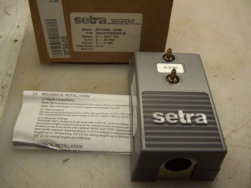 NEW SETRA DIFFERENTIAL PRESSURE SENSOR TRANSDUCER DPT2540-010D