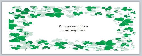 30 Personalized Return Address Labels Clover Buy 3 get 1 free (bo619)