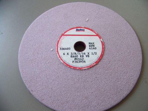 Grinding Wheel, Concave Type Radiac 6&#034; w/1/2&#034;  Hole. 4140 RPM Qty 2